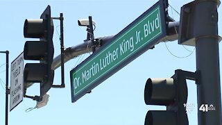 Crews begin work on installing Dr. Martin Luther King Jr. Boulevard signs