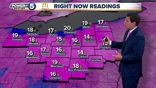 Frigid start with temperatures in the teens