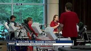 Red Cross calling for blood donors after Hurricane Dorian
