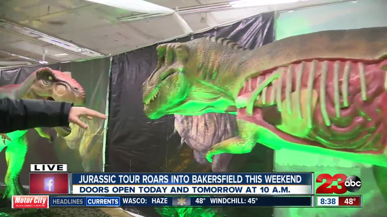 Jurassic tour roars into Bakersfield with life-sized beasts