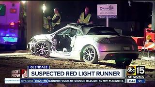 One taken to hospital after being hit by suspected red light runner in Glendale