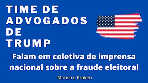 Advogados de Trump fazem coletiva de imprensa falando das fraudes eleitorais. Eleição EUA 2020