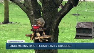 Local family creates squirrel picnic tables after catering business was closed during pandemic