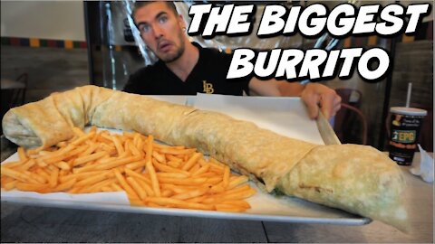 IMPOSSIBLE BURRITO CHALLENGE! | The Biggest Ever | California's Biggest Burrito | Man Vs Food