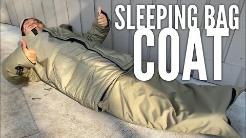 THIS COAT TURNS INTO A SLEEPING BAG