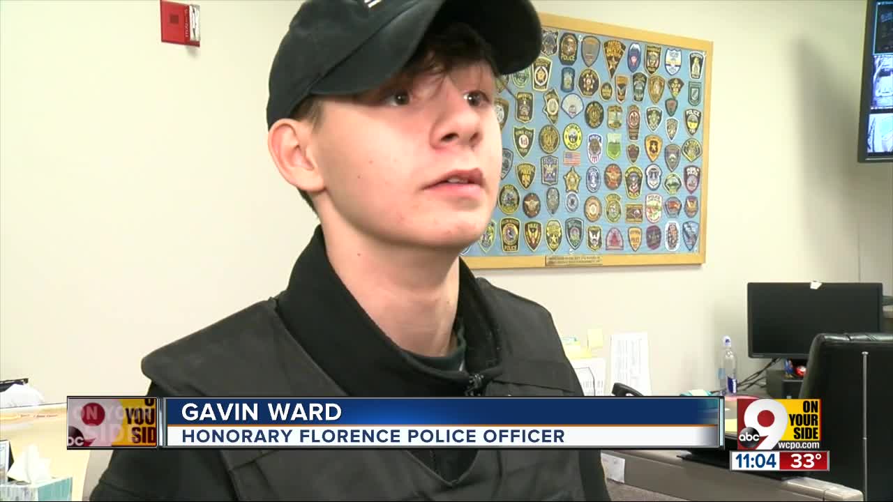 Florence teen with inoperable tumor becomes honorary police officer