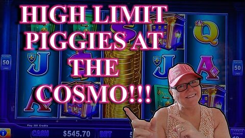 Slot Machine Play - Piggie Bankin', Lock-it-Link - High Limit Piggies at The Cosmopolitan!