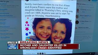 Mother and daughter killed in wrong-way crash identified