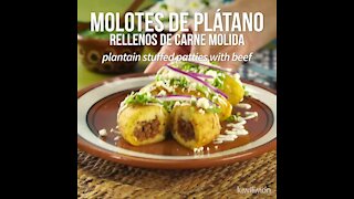 Plantain Stuffed Patties with Beef