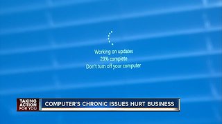 Computer's chronic issues hurt business