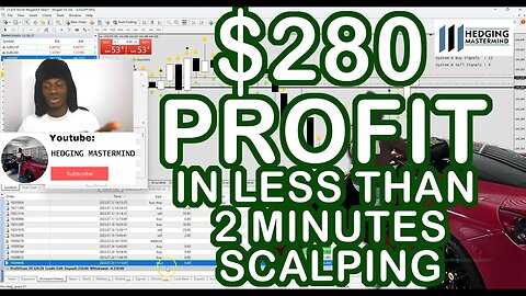 $280 in less than 2 minutes Scalping USDJPY using System A #FOREXLIVE #XAUUSD