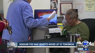 Deadline for food stamp benefits moved up