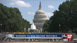 Workers to miss second paycheck due to government shutdown