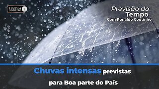 Chuvas intensas previstas para Boa parte do País