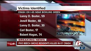 Four from Beech Grove family, friend killed in Kentucky crash on their way home from Florida