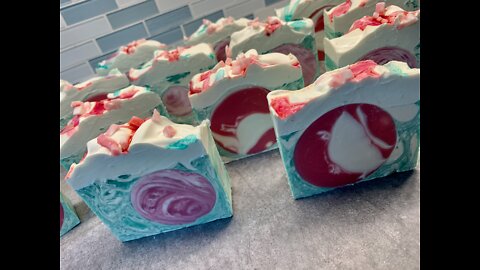 The making of Pink Peony Soap Bar