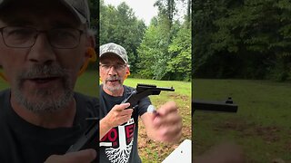 410 pistol:shooting a slug single handed! #gun #shooting