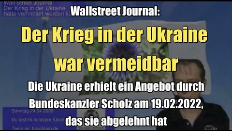 Wallstreet Journal: Der Krieg in der Ukraine war vermeidbar