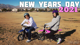 1/1/21: New Years Day 2021! Kids riding their new Razor MX125!