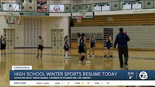 High school winter sports resume today