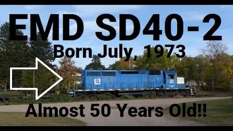 49 Year Old EMD SD40-2 Still Working The Rails.. Plus A Random Chipmunk! #trains | Jason Asselin