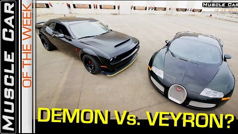 2018 Dodge Demon Vs. Bugatti Veyron Video: Muscle Car Of The Week Episode 258 V8TV