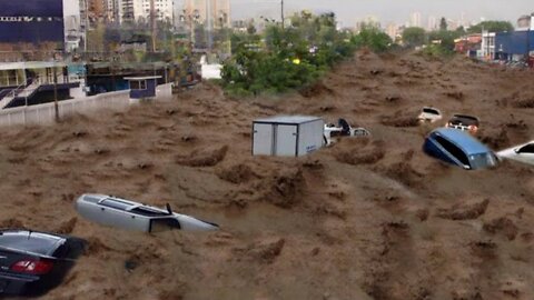 CLOAKED UFO AGENDAS: If the situation is like this, what will you do! Saudi Arabia Flash Flood - Jiz