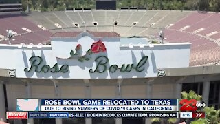 Rose Bowl game relocated to Texas