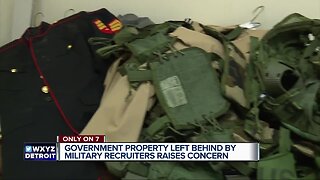 Exclusive video of military items left behind at recruitment center