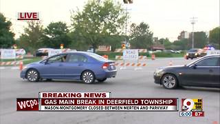 Gas leak forces traffic shutdown in Deerfield Township