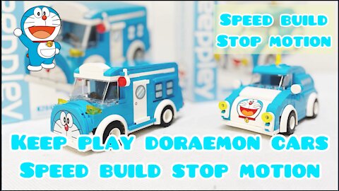 Keeppley Doraemon Cars Building Bricks Speed Build Stop Motion | Alternative Lego