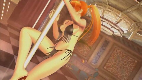 Bikinis and Outfits changing for six Dead or Alive Xtreme 2's girls while they Pole Dance.