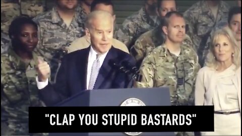 Joe Biden "clap for that you stupid ba.....s": Joe Biden in action