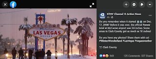 Las Vegas sees snow for the first time in 12 years