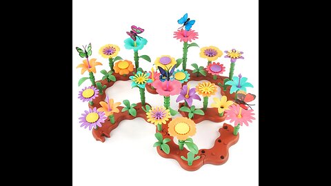 Kids Growth Flower Building Block Game Machine DIY Flower Making Educational Toys