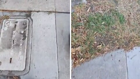 European in LA not used to sudden-ending sidewalks