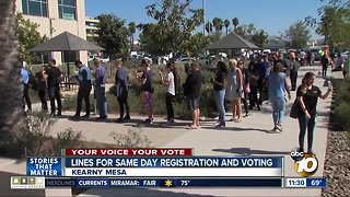Long lines form around San Diego on Election Day