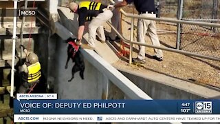 MCSO Lake Patrol officials save dog trapped on canal dam gate