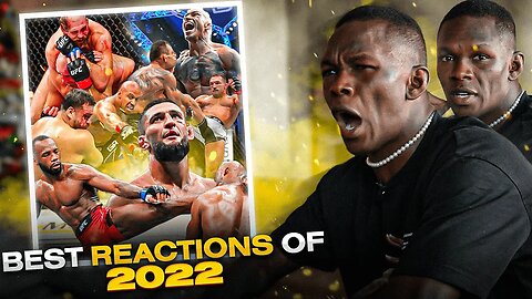 Israel Adesanya Reacting to a CRAZY Year of UFC Fights | Best Reactions of 2022