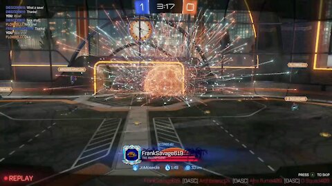 Clutching last 5 seconds(rocket league)