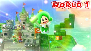 Super Mario 3D World - 2 Player Gameplay - Part 1 World 1 - Nintendo Switch