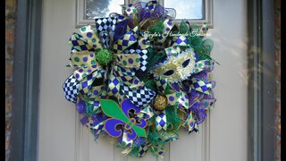 Mardi Gras Wreath