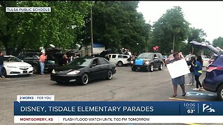 Disney, Tisdale elementary schools held car parades for students