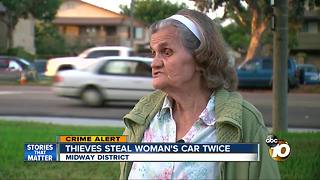 Thieves steal woman's car, twice