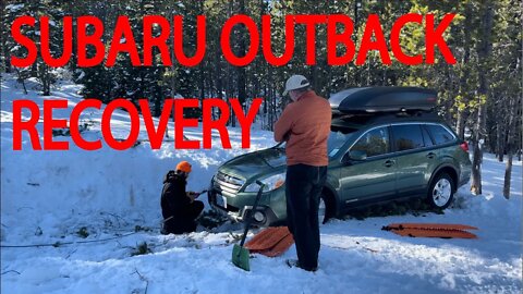 Subaru Outback Stuck in a huge hole!