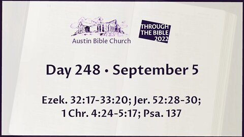 Through the Bible 2022 (Day 248)