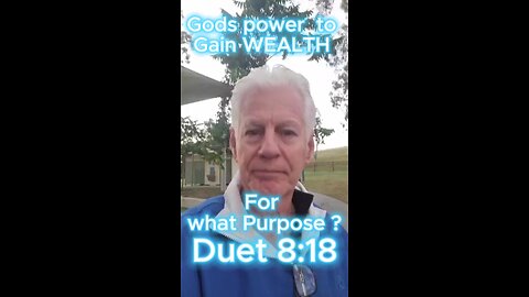 God gives you power for wealth (For what reason ?)