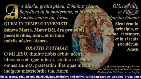 Latin Rosary; Joyful Mysteries