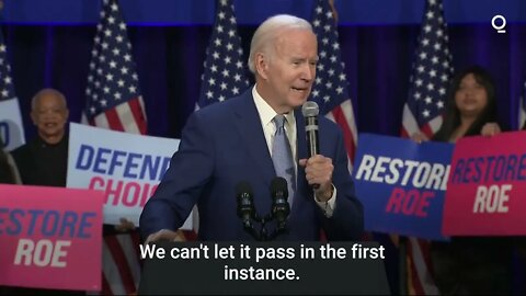 Biden Vows to Codify Abortion After Midterm Elections on the 50th Anniversary of Roe v. Wade!!