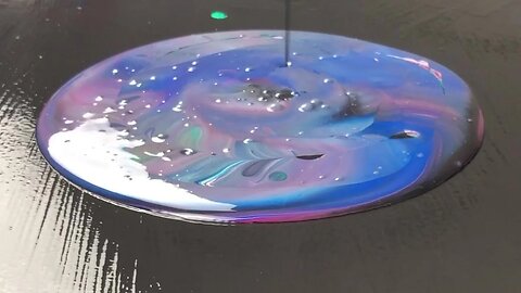 Pour Painting Galaxy - Easy Acrylic Pour Beginners Galaxy